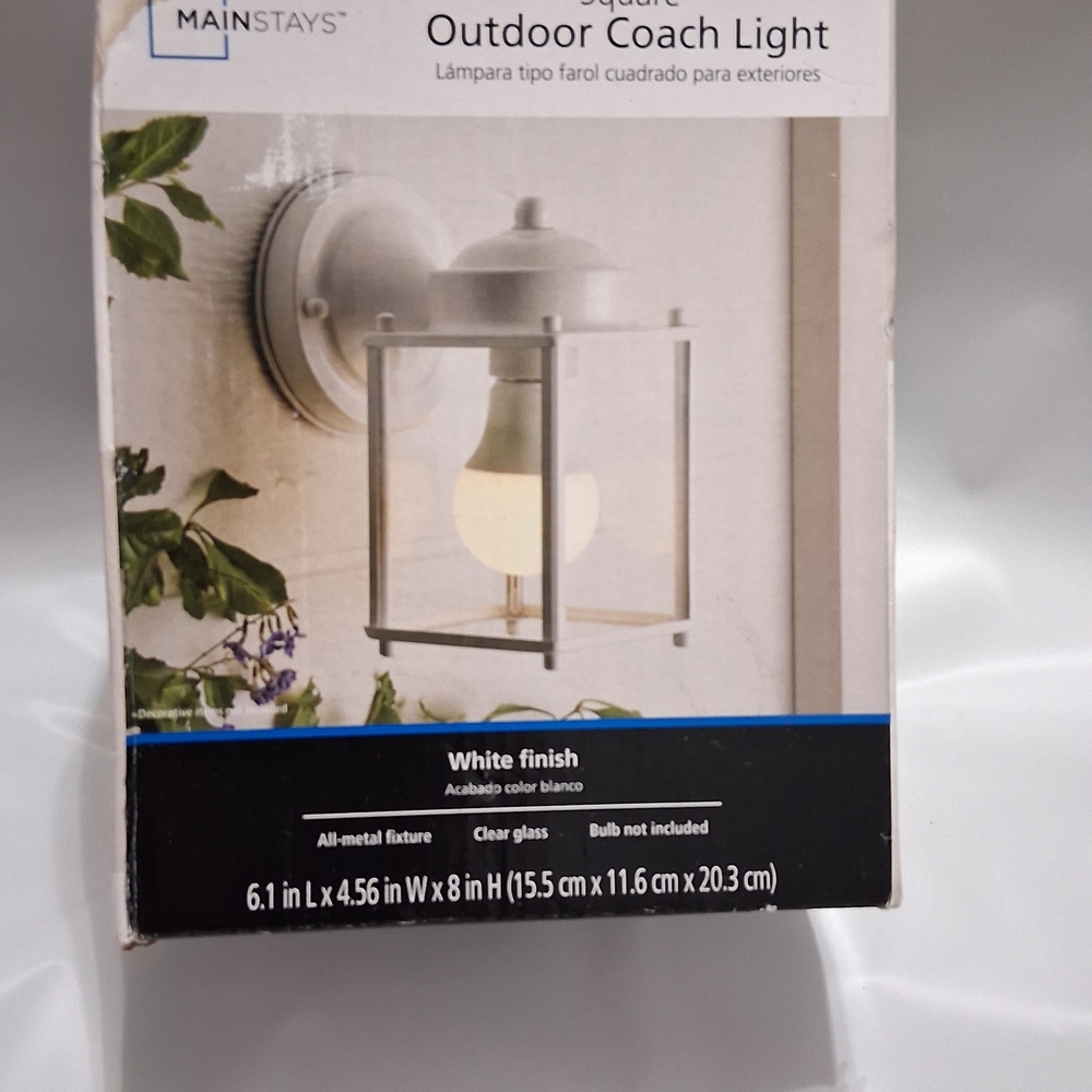 Mainstays White Outdoor Coach Light